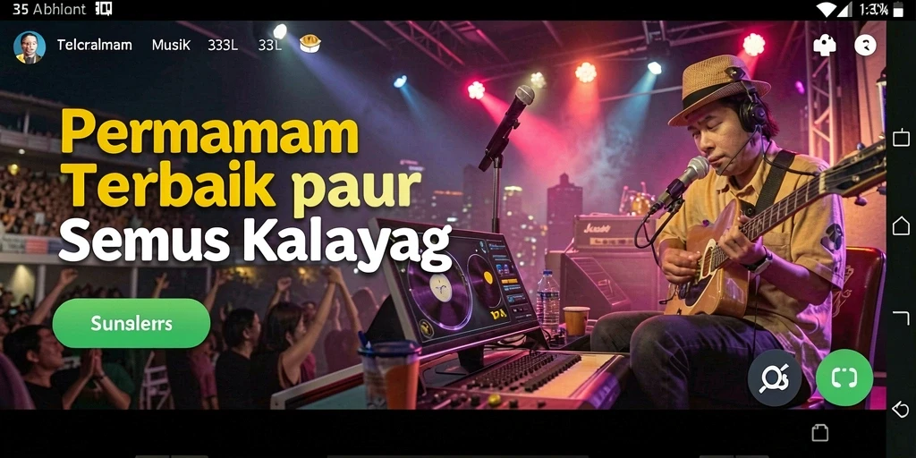 Tampilan gameplay 33L yang menarik dengan berbagai pilihan lagu.