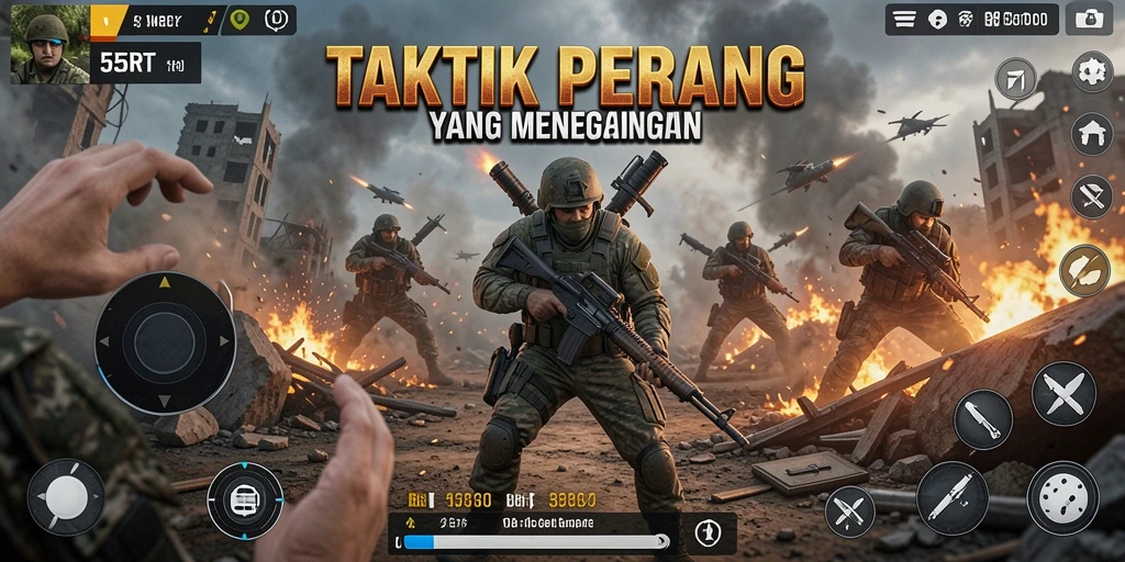 Tampilan gameplay menarik dari 55RT yang penuh strategi.