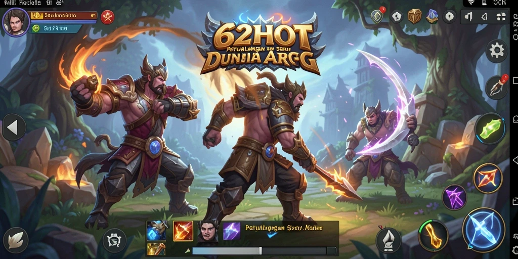 Gameplay seru 62HOT dengan pertarungan dinamis.
