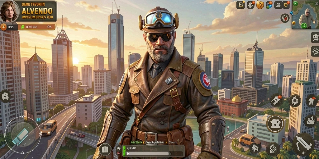 Gambaran gameplay <strong>ALVENDO</strong> saat membangun bisnis sukses.
