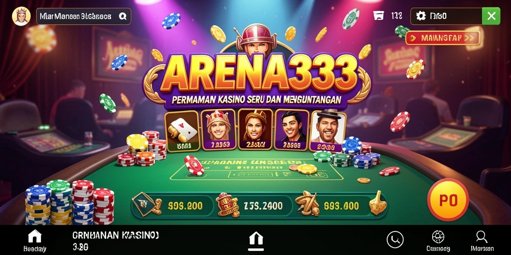 Tampilan permainan seru dalam aplikasi ARENA333 dengan antarmuka yang menarik.