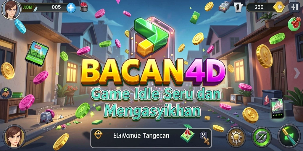 Tampilan gameplay BACAN4D yang menarik dan penuh warna dari genre Idle.