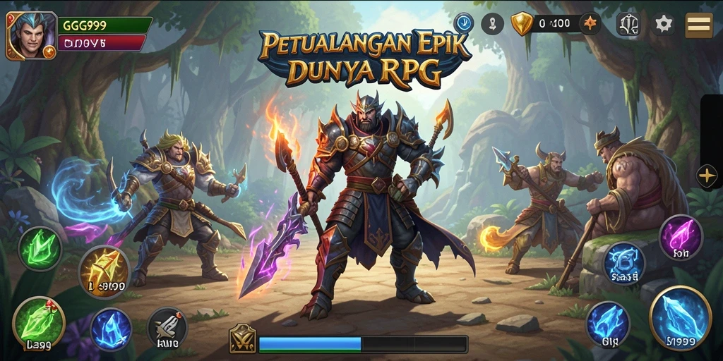Tampilan gameplay RPG mengasyikkan dari GG999 dengan aksi seru dan strategi.