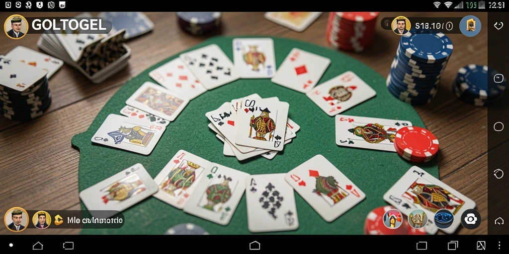 Tampilan gameplay seru GOLTOGEL yang menampilkan pemain bermain Gaple.