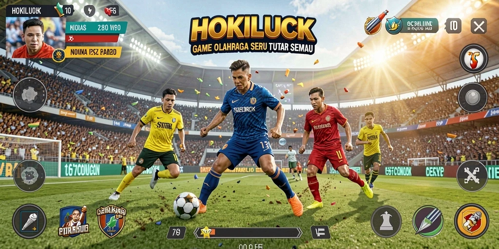 Tangkapan layar HOKILUCK menunjukkan aksi seru gameplay olahraga.