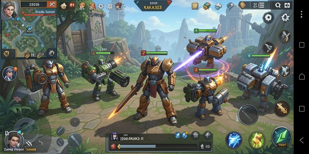 Screenshot KAKA303 menampilkan aksi pertempuran SLG yang intens.