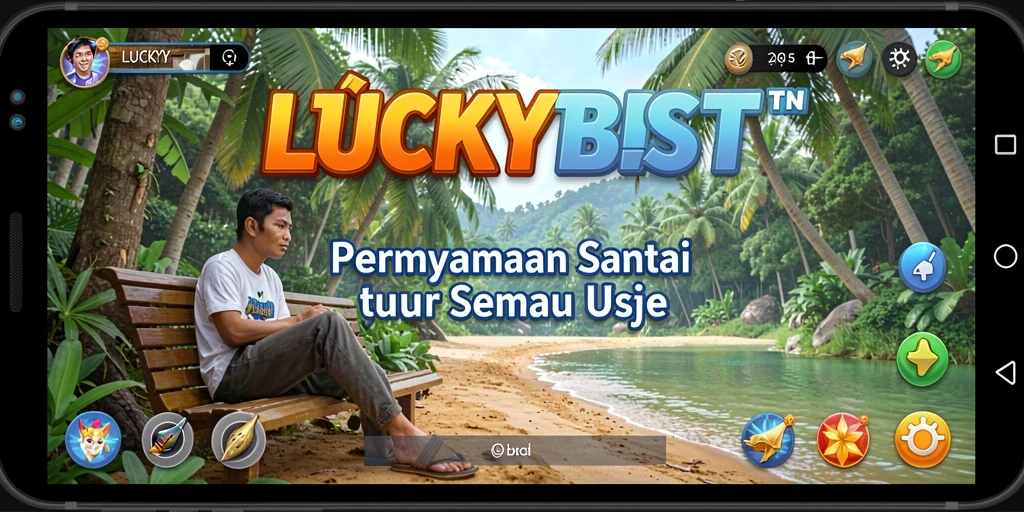Tampilan gameplay LUCKYBEST yang ceria dan berwarna-warni.