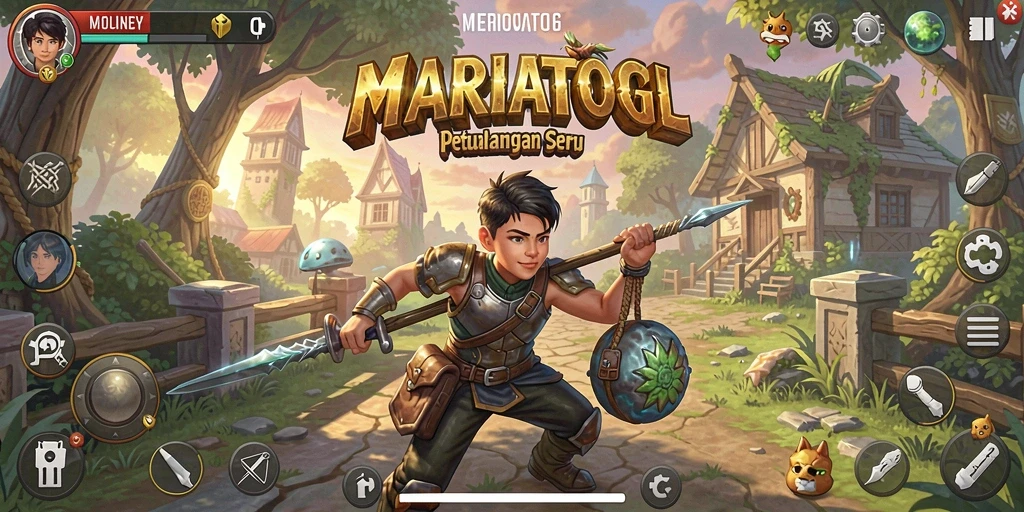 Tampilan gameplay MARIATOGL yang menakjubkan dan penuh petualangan.
