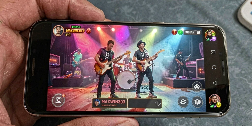 Tampilan menarik dari gameplay musik MAXWIN303.