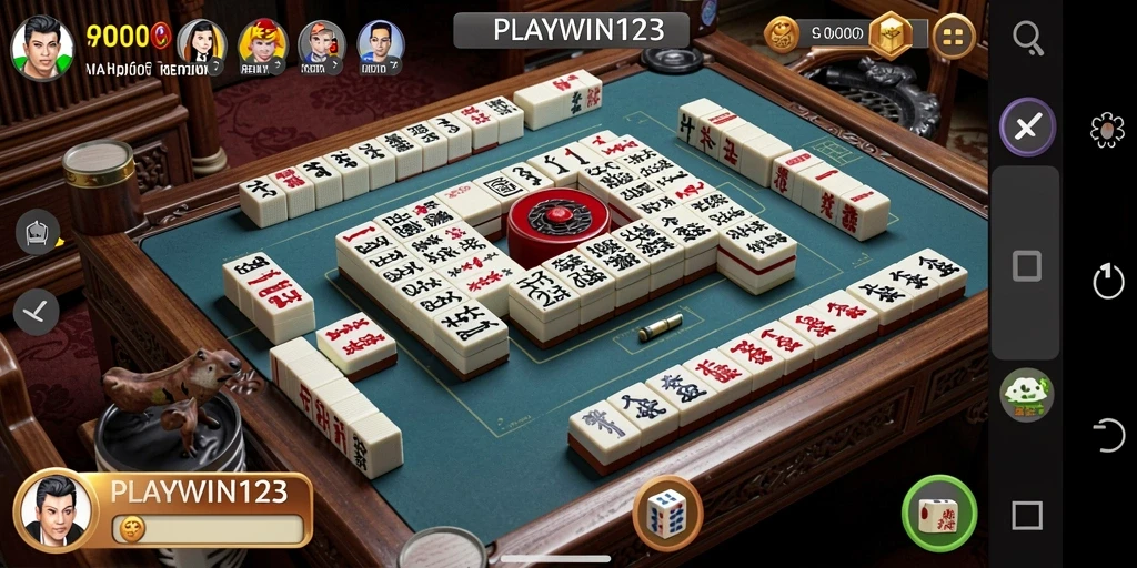 Tangkapan layar utama dari gameplay Mahjong PLAYWIN123 yang menarik.