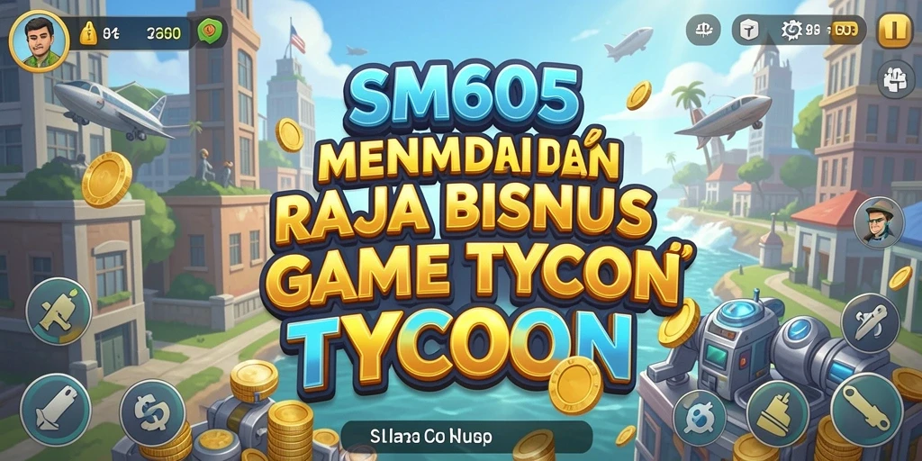 Screenshot SM605 menampilkan gameplay Tycoon yang mendalam dan strategis.