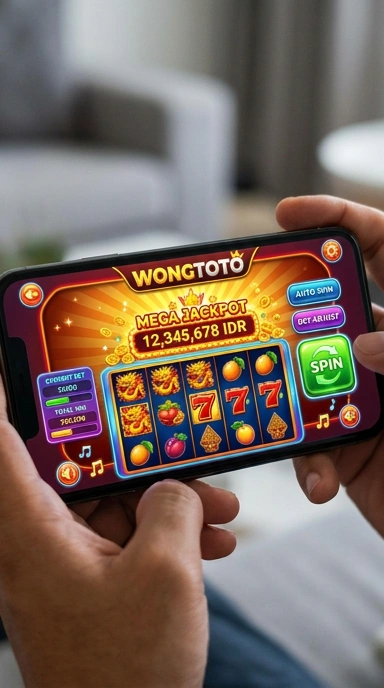 Pengguna sedang mengunduh aplikasi dari platform wongtoto dengan lancar.